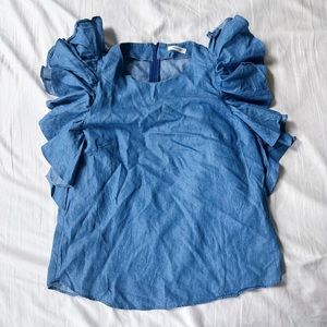 Ruffle-sleeve top